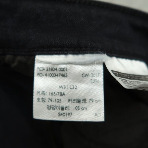 Levi's 714 Jeans Womens Size 31 Black Mid-Rise Straight Denim 30" Inseam Stretch - Picture 10 of 16